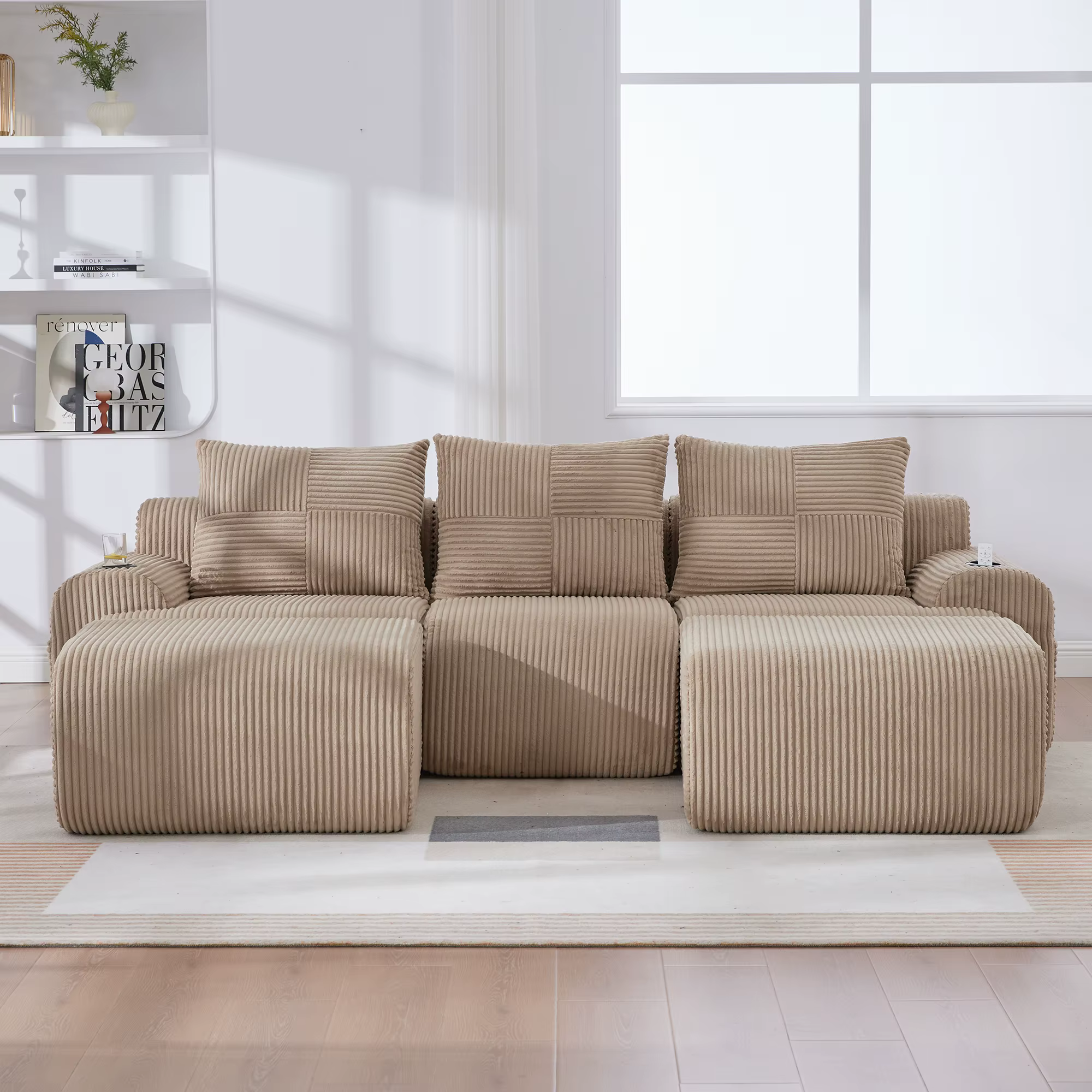 Cloud-Sofa "Mansion U" (3-Sitzer + 2 Hocker) – Bild 11